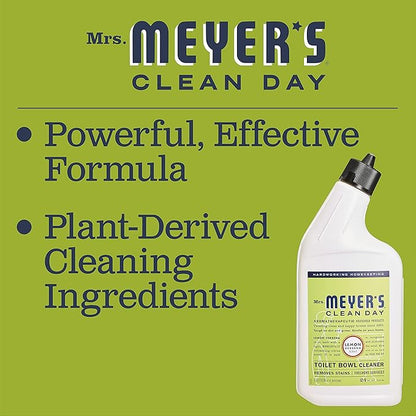 Mrs. MEYER'S CLEAN DAY Liquid Toilet Bowl Cleaner, Stain Removing, Lemon Verbena, 24 oz (Pack of 3)