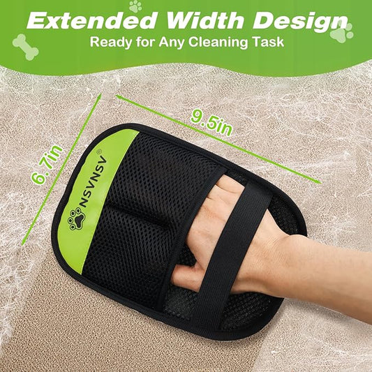 NSVNSV 2PCS Pet Hair Remover Gloves, Versatile Grooming Gloves for Washing, Pet Gadgets, Magic Brush Pet Hair Removal Tool, Deshedding, Grooming, Ease of Cleaning, Green