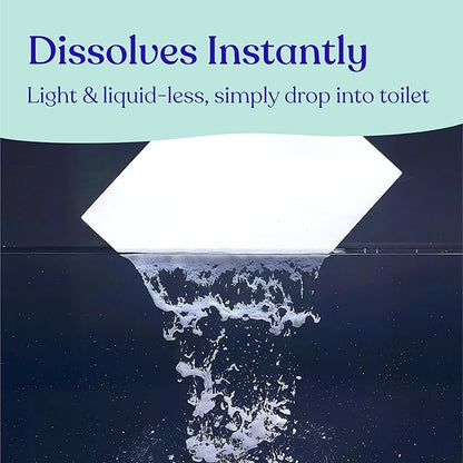 Lazy Coconuts Toilet Bowl Cleaner Strips - 60 Cleans, Plastic-free, Dye-free, With Lemon Essential Oil