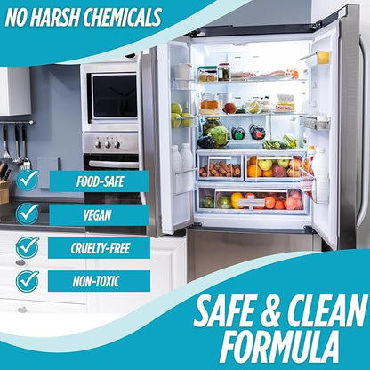 Oh Yuk Fridge Cleaner – 16 oz Concentrate Refill | Makes 4 Spray Bottles | Cleans Inside Refrigerator for Spotless, Food-Contact Safe Surfaces | Lifts Sticky Messes & Dried-On Food