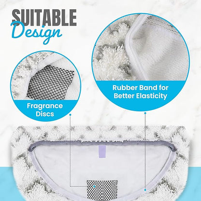 6 Pack Steam Mop Replacement Pads for Bissell Powerfresh Steam Mop 1940 1440 1544 1806 2075 Series, Model 19402 19404 19408 19409 1940a 1940f 1940q 1940t 1940w B0006 B0017, Reusable Cleaning Pad 3+3