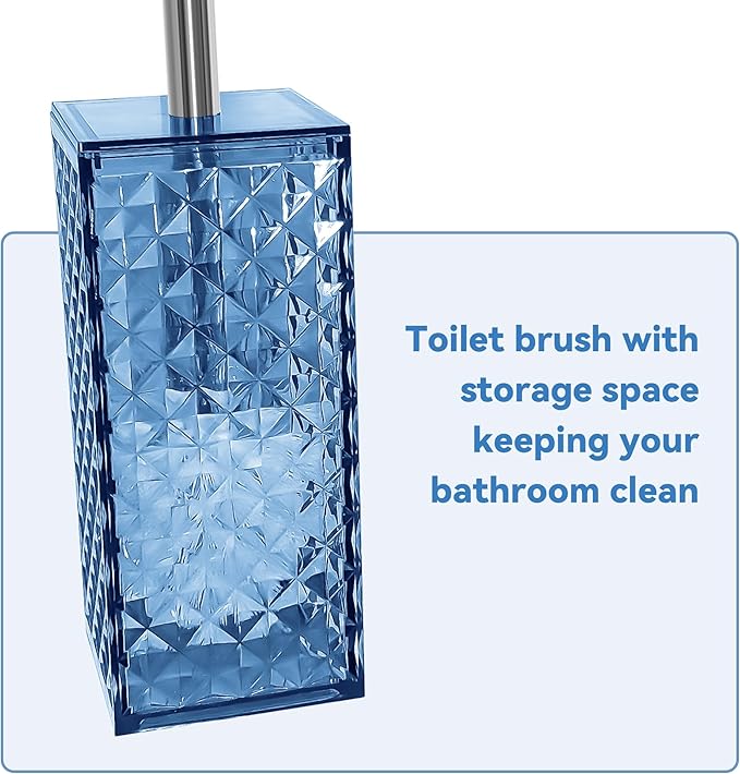 Compact Toilet Brush and Holder, Space-Saving, deep Cleaning, drip-Proof, Easy to Assemble, Nylon bristles