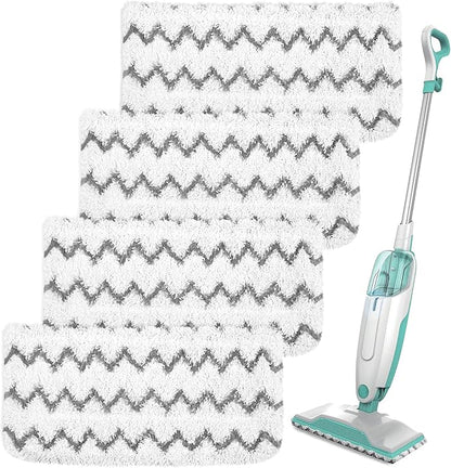 4 Pack Steam Mop Replacement Pads Compatible with Shark Steam Mops S1000/S1000A/S1000C/S1000WM/S1001C, Microfiber Steam Mop Pad, Washable & Reusable Cleaner Pads