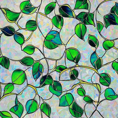 Rainbow Window Privacy Film,Heat Control,UV Blocking,Anti-Glare,Day & Night Privacy Protection & Decoration for Home, Bathroom,Glass Door,Static Cling,Renter-Friendly with Installation Tools