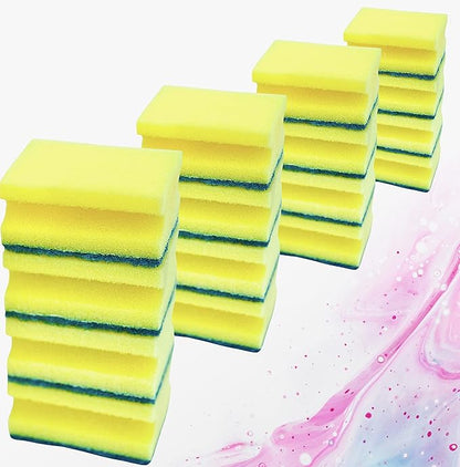Absorbent Kitchen Dishes Washing Up Sponges, Foam, Standard, Pack of 20
