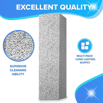 DISIWENE Pumice Cleaning Stone with Handle Toilet Bowl Cleaner Hard Water Ring Remover for Bath/Pool/Kitchen/Household Cleaning (14, 14 Pack (No Handle))