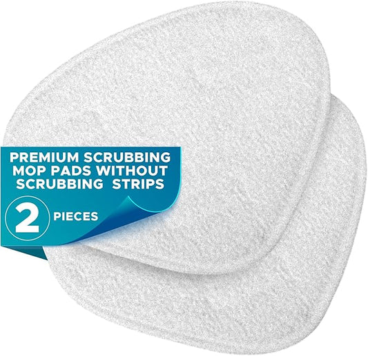Steam & Go Premium Microfiber Pads for Steam Mops, Floor Steamers, and Carpet Steamers - Washable & Reusable - 2 Pack