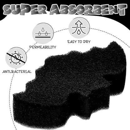 Tioncy 12 Pack Bat Sponges Kitchen Bulk Dual Sided Scrubber Gothic Sponges Dishwashing Non Scratch Bat Kitchen Accessories Dish Scouring, Black