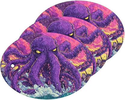 Scary Octopus Kitchen Scrub Sponges, Pop-up Kitchen Cleaning Sponges Reusable Dish Washing Sponges for Bathroom Household Cleaning 3 Pack - Non Scratch Scrubber