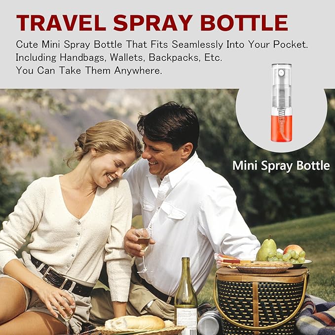 Mini Spray Bottle 2ml, Refillable Glass Spray Bottle, Glass Bottle Atomizer, Perfume Mouthwash Atomizer for Cleaning Refillable Container for Travel, Essential Oils, Perfume 60 Pcs, 2ml