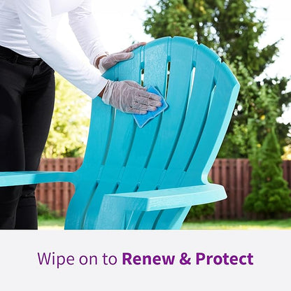 Rejuvenate Outdoor Restorer Wipes, 5 Count, Individually-Wrapped Pre- Saturated Microfiber Wipes Restore Faded and Weathered Surfaces Such As Patio Furniture, Shutters, Siding, Mailboxes And More