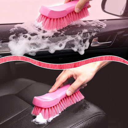 Soft Nylon Brush for Home Leather & Upholstery, Scratch-Free Dusting Brush for Bed/Sofa/Clothes Cleaning, Brush for Car Interior Detailing & Leather Care