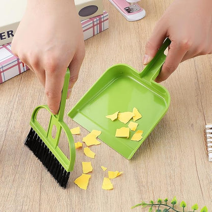 DECHOUS Dustpan and Broom Set for Desk: 6 Pack Mini Handheld Cleaning Broom and Dust Pan Combo Set - Small Portable Sweeper for Pet Cage Keyboard Countertop Car