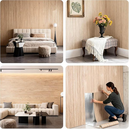 3D Wall Panels Peel and Stick – 23.82"x110" PVC Faux Travertine Texture, Self Adhesive Waterproof Wall Covering, DIY Accent Wall, Sofa Background Backsplash & Modern Home Decor, Covers 18 sq.ft