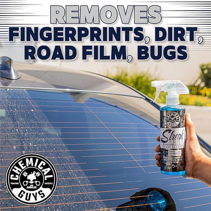 Chemical Guys Glass Cleaner Streak Free Window Spray - Works on Glass, Mirrors, Screens - Ammonia-Free, Safe on Tinted Windows, Car Windshield Cleaner for Trucks, SUVs, Home - 16 oz (Pack of 2)