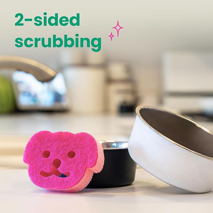 Scotch-Brite Doggone Tidy Non-Scratch Scrub Sponge, Two- sided, Limited Edition, 1 Sponge