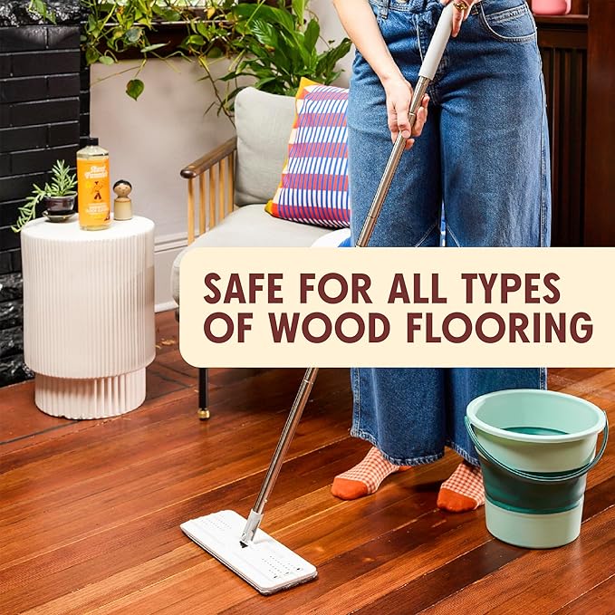 Aunt Fannie's Ultra Concentrated Hardwood Floor Cleaner, Vinegar-Free Plant Based Hardwood Floor Cleaner for Mopping, Bright Lemon Scent, 32 oz. (Pack of 1)