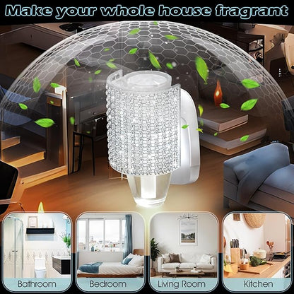 Hohean Wall Fragrance Plug in with Night Light, Compatible with Bath & Body Works WallFlower Fragrance, Wall Plug Fragrances Oil Diffuse with Nightlight for Home, Office(1 Pack,Round)