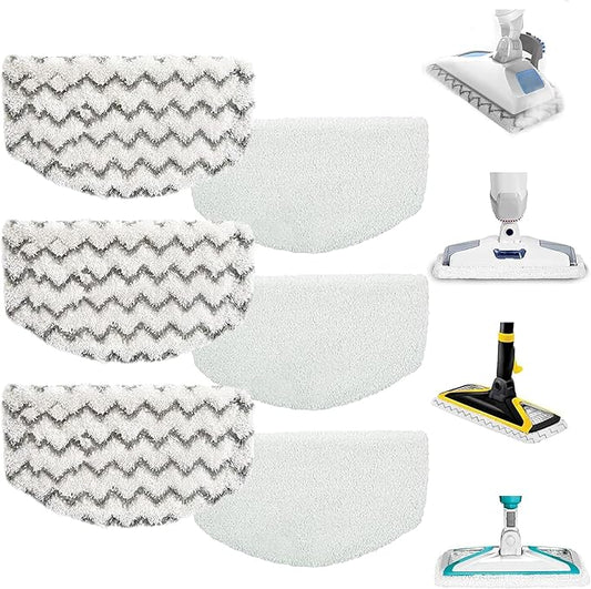 1940A Steam Mop Pads Washable for Bissell Powerfresh Replacement Steam Cleaner Pads for 1806 19404 1440 1544 2075A 2685A 19402 19408 1940f 1940q 1940t B0006 B0017 Microfiber Hard Floor Cleaning