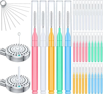 40 Pcs Shower Head Cleaner Picks,Multiple Shower Head Cleaning Brush for Small Hole, Nozzle unclogger Tool for Showerhead with Storage Box