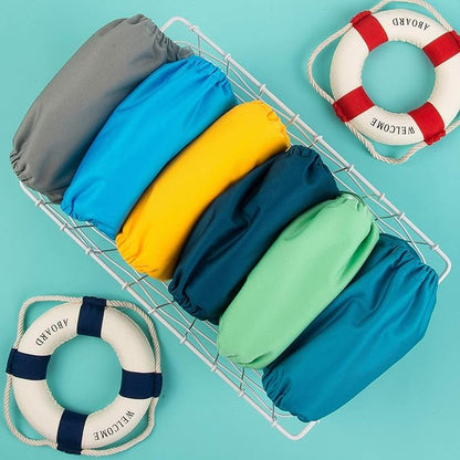 ALVABABY Baby Cloth Diaper 6 Pack with 12 Inserts One Size Cloth Diaper Covers Adjustable Washable Reusable for Baby Girls and Boys