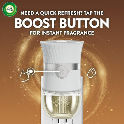 Air Wick Plug In Scented Oil Refill, Infused with Essential Oils, Plug In Air Fresheners for Home, Brown Sugar & Vanilla, 6 ct
