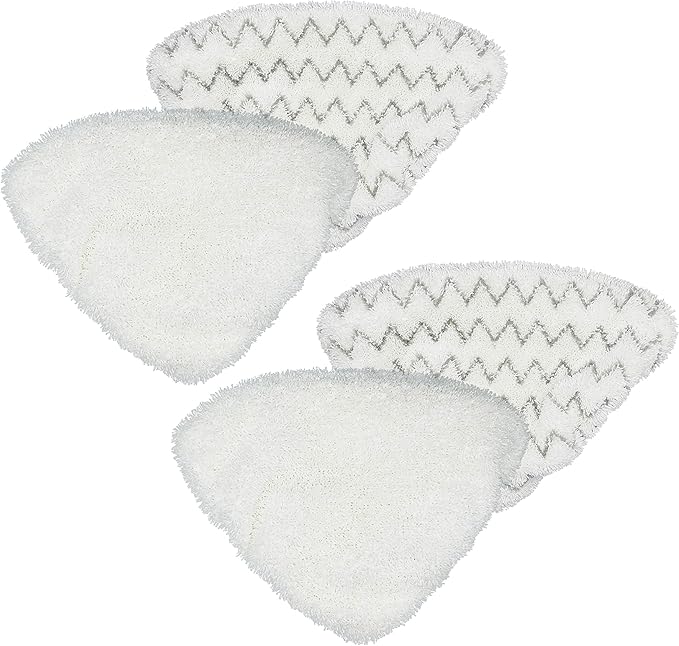 Flintar Replacement Steam Mop Pads, Compatible with Bissell PowerEdge and PowerForce Lift-Off Steam Mop 2078, 2165, 20781 Series Mop Pads Refill, 4-Pack (2 Soft + 2 Scrubby)