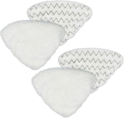 Flintar Replacement Steam Mop Pads, Compatible with Bissell PowerEdge and PowerForce Lift-Off Steam Mop 2078, 2165, 20781 Series Mop Pads Refill, 4-Pack (2 Soft + 2 Scrubby)