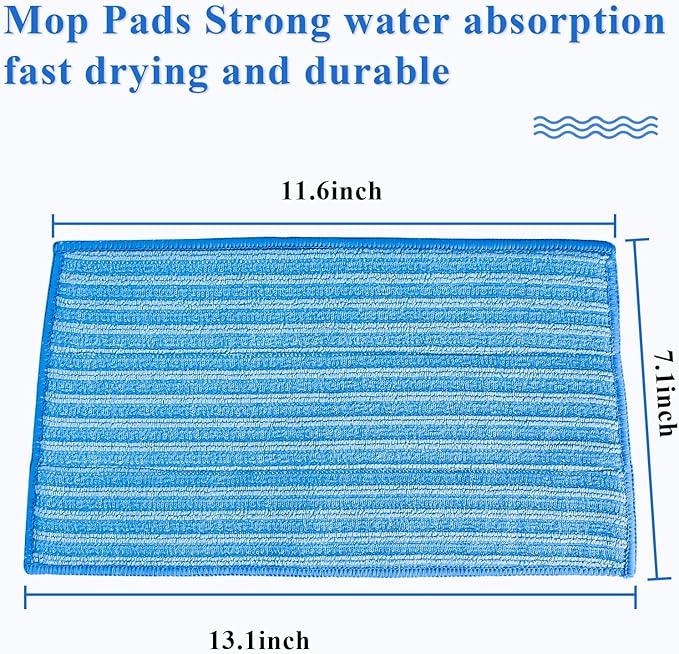 Ximoon RMF 4X Ultra Clean Pads Washable Steam Cleaning Mop Pads Replacement for Haan FS SI MS Steamers SI-40 SI-70 SI-35