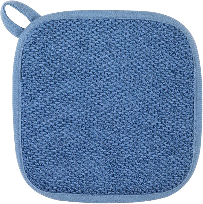 GeeRic Microfiber Dish Drying Mat, Super Absorbent Kitchen Dish Drying Pad, Reversible for Countertop, 7*7 inch Blue