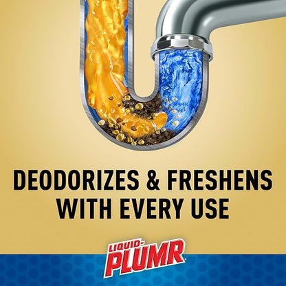 Clorox Liquid-Plumr Advanced Action Clog Destroyer Gel, Removes Multiple Types of Clogs including Hair, Deodorizes and Freshens, Safe for All Septic Systems and Pipes, 2 Bottles, 32 fl. oz. Bottle