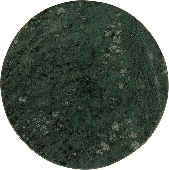 Creative Co-Op Marble Round Soapdish, Green