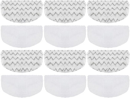 12 Pack Steam Mop Replacement Pads Compatible with Bissell Powerfresh Steam Mop 1940 1806 1544 2075 2685A 2181 2814 Series, Model 1940A 1940W 19405 2075A 2685A 5938, Microfiber Washable, Reusable