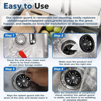 6-Pack Stitokg Garbage Disposal Splash Guard Sink Baffle Cover - with Multi - Function Drain Plugs - Replacement Accessories for Whirlaway, for Waste King, for Sinkmaster & for GE Models