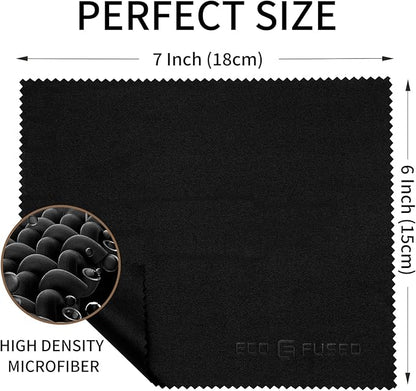 Eco-Fused Microfiber Cleaning Cloths - 40 Pack - (6 x 7 inches) for Cleaning Glasses, Spectacles, Camera Lenses, Tablets, Phones, Smartphones, Laptops, LCD Screens and Other Delicate Surfaces