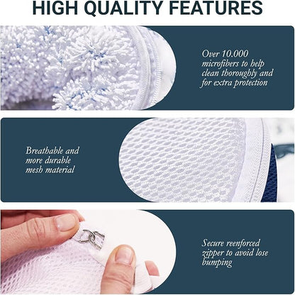 Bluehome Shoe Washing Machine Bags (2-Pack) – Protective Mesh Laundry Bags for Shoes, Includes Sneaker Brush