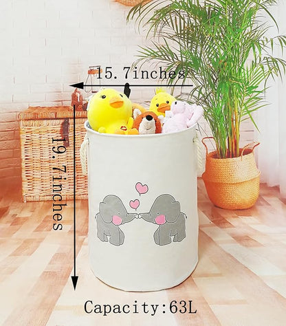Round Laundry Basket Storage Bins Nursery Hamper Gift Baskets for Home,Office,Home Decor