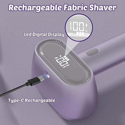Fabric Shaver, Rechargeable Double-Head Lint Remover, Electric Lint Shaver and Clothing Shaver to Remove Pillings and Fuzz Easily