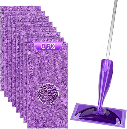 HOMEXCEL Microfiber Pads Compatible with Swiffer Wet Jet-15"x5.5", Reusable Pad Refills, Machine Washable Replacements for Multi Surface Wet & Dry Floor Cleaning, 8 Pack