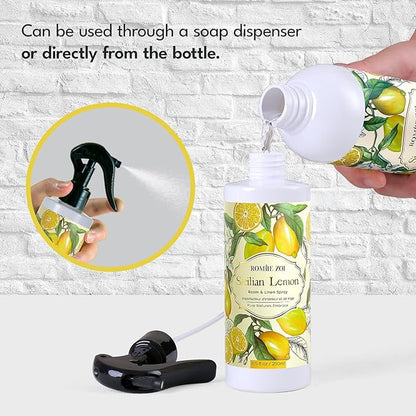ROMIIE ZOI Lemon Room Spray Refill - 500ml / 16.8 Fl Oz - Invigorating and Zesty Scent for a Fresh, Energizing Home - Concentrated Air Freshener