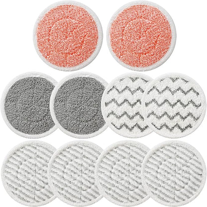 10 Pack Upgraded Replacement Steam Mop Pads for Shark S8201 S7001 S8001 S7201 S7000AMZ S7000 S7005 S7020 S7001C Steam Mop,Steam & Scrub All-in-One Scrubbing and Sanitizing,Dirt Grip Scrub Washable Pad