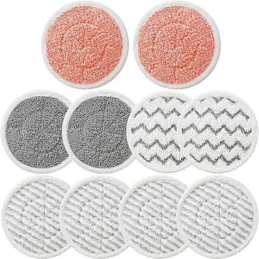 10 Pack Upgraded Replacement Steam Mop Pads for Shark S8201 S7001 S8001 S7201 S7000AMZ S7000 S7005 S7020 S7001C Steam Mop,Steam & Scrub All-in-One Scrubbing and Sanitizing,Dirt Grip Scrub Washable Pad