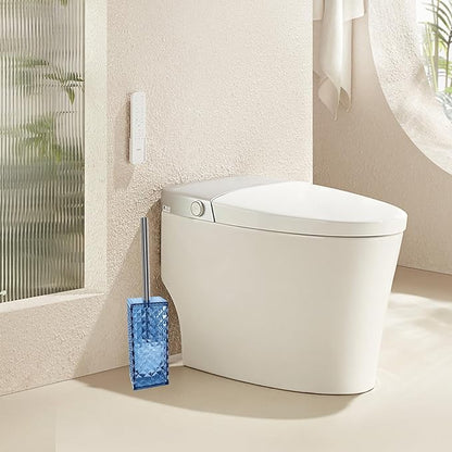 Compact Toilet Brush and Holder, Space-Saving, deep Cleaning, drip-Proof, Easy to Assemble, Nylon bristles