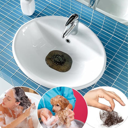 Hair Catcher Square Silicone Hair Stopper Shower Drain Hair Catcher with Suction Cup Easy to Install and Clean Suit for Bathroom Bathtub and Kitchen(Upgraded Strong Suction 2 Pack(Traffic Black Grey)