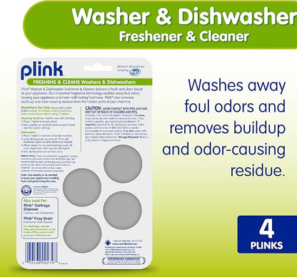 Plink Washer and Dishwasher Freshener Cleaner 4-Pack, 16 Tablets Total, Count