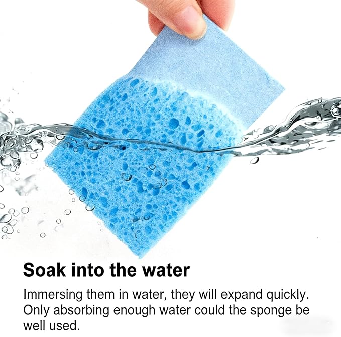 ARCLIBER Cellulose Sponges,Heavy Duty Scrub Kitchen Sponge No Scratching,Pop Up Eco DIY (6 Pack)