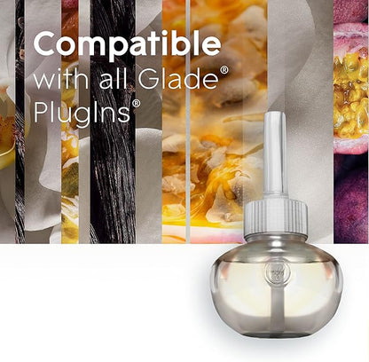 Glade PlugIns Refills Air Freshener, Scented and Essential Oils for Home and Bathroom, Vanilla Passion Fruit, 1.34 Oz, 2 Count