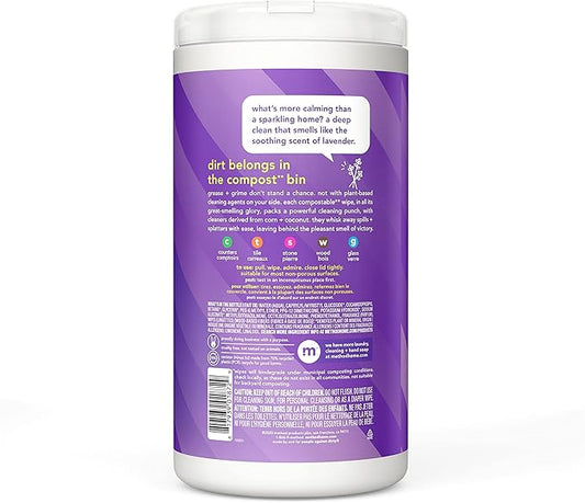 Method All-Purpose Cleaning Wipes, French Lavender, Multi-Surface, Compostable, 70 Count (Pack of 1)