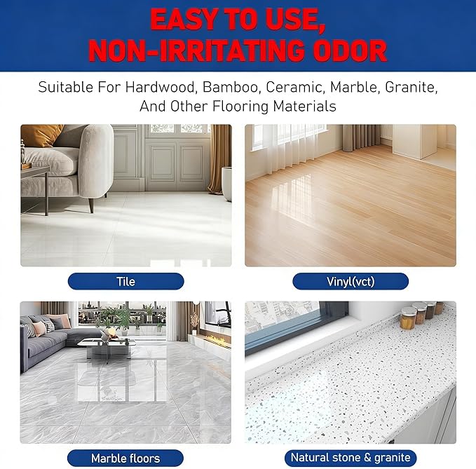 Floor Restore Cleaner, High Solid Content Floor Polish for Shine Renewal & Protective Layer, Floor Restoreeezs Helps Conceal Small Scratches, Quick-Drying Protective Finish for Tile,Shine(3 PACK)
