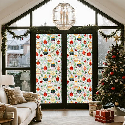 Rainbow Window Privacy Film,Heat Control,UV Blocking,Anti-Glare,Day & Night Privacy Protection & Decoration for Home, Bathroom,Glass Door,Static Cling,Renter-Friendly with Installation Tools